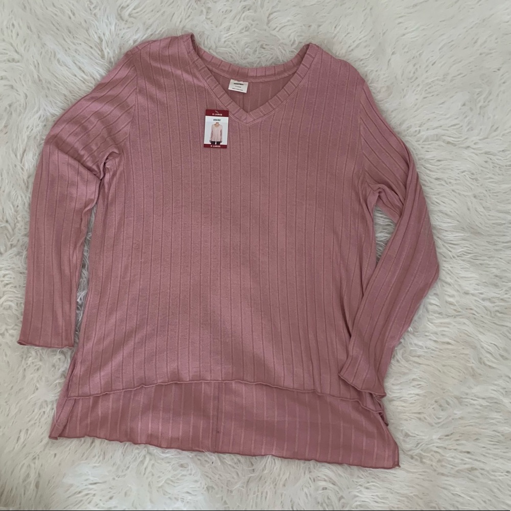 Dusty rose soft flowy long sleeve